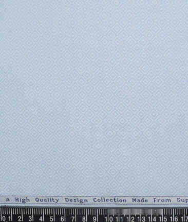 Tresca by Arvind  Giza Cotton Self Design Shirting Fabric (Sky Blue)