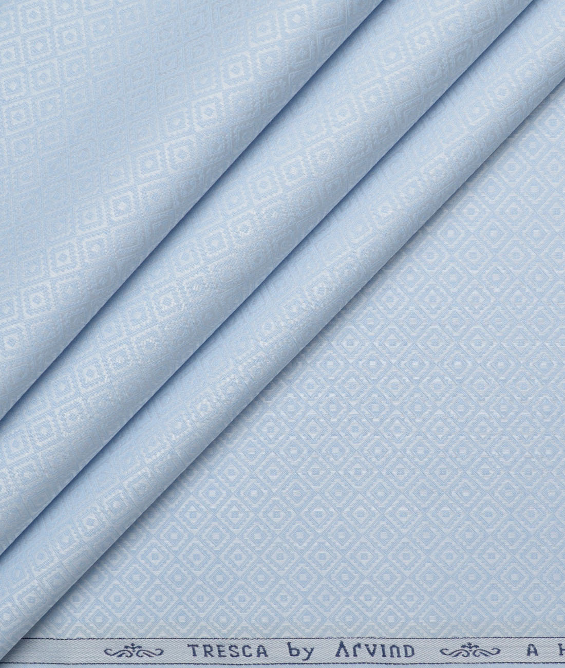 Tresca by Arvind Giza Cotton Self Design Shirting Fabric (Sky Blue) Tresca by Arvind Giza Cotton Self Design Shirting Fabric (Sky Blue)