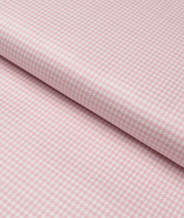Tresca by Arvind  Giza Cotton Structured Shirting Fabric (White & Pink)