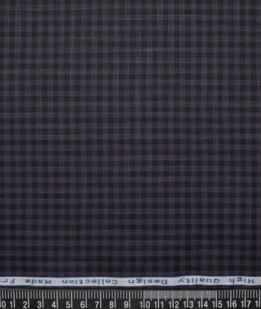 Tresca by Arvind  Superfine Cotton Checks Shirting Fabric (Dark Grey)