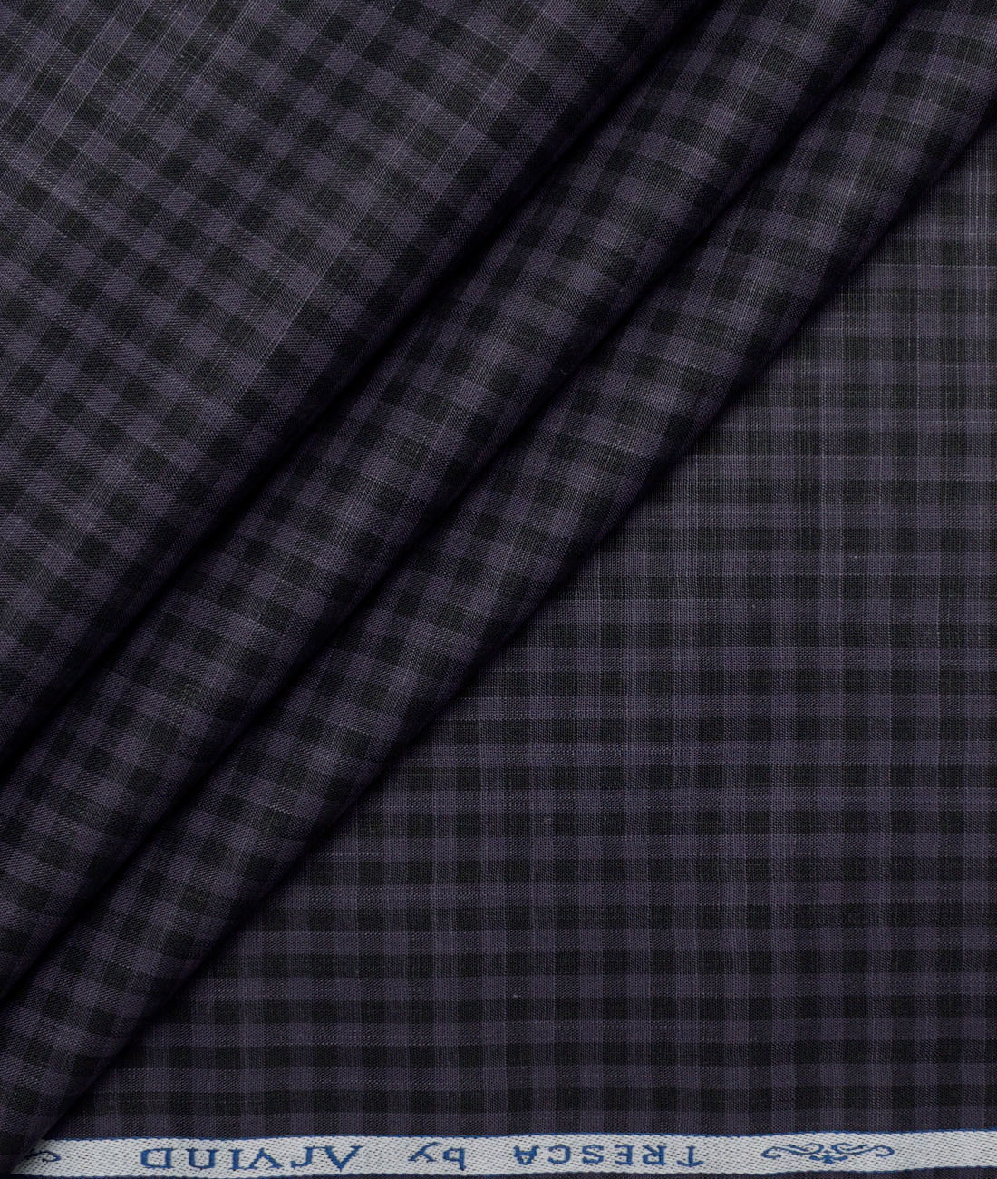 Tresca by Arvind Superfine Cotton Checks Shirting Fabric (Dark Grey) Tresca by Arvind Superfine Cotton Checks Shirting Fabric (Dark Grey)