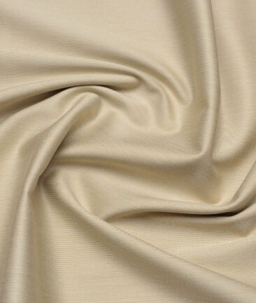 Tresca by Arvind 2 Ply 60's Structured Giza Cottton Wrinkle Resistant Stretchable Trouser or Chinos Fabric (Beige)