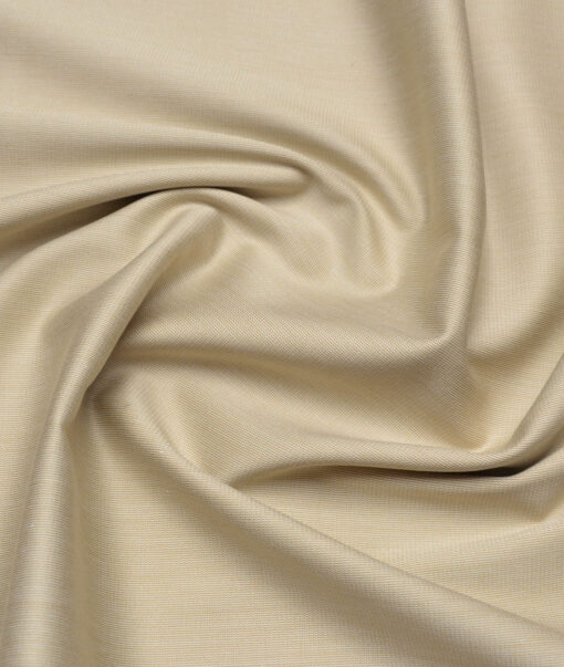 Tresca by Arvind 2 Ply 60's Structured Giza Cottton Wrinkle Resistant Stretchable Trouser or Chinos Fabric (Beige)
