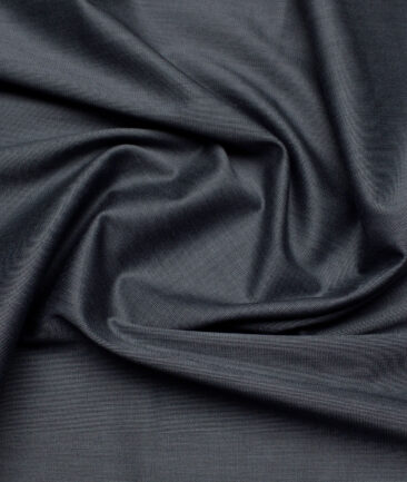 Tresca by Arvind 2 Ply 60's Structured Giza Cottton Wrinkle Resistant Stretchable Trouser or Chinos Fabric (Dark Grey)