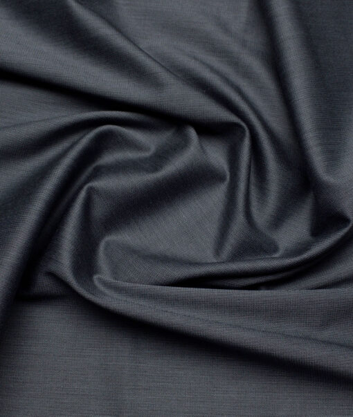 Tresca by Arvind 2 Ply 60's Structured Giza Cottton Wrinkle Resistant Stretchable Trouser or Chinos Fabric (Dark Grey)