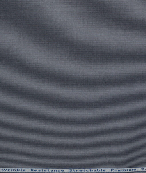 Tresca by Arvind 2 Ply 60's Striped Giza Cotton Wrinkle Resistant Stretchable Trouser or Chinos Fabric (Grey)