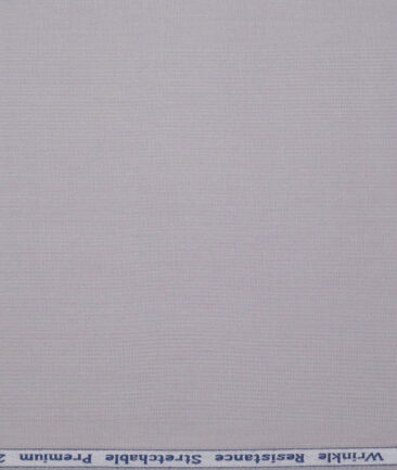 Tresca by Arvind 2 Ply 60's Structured Giza Cottton Wrinkle Resistant Stretchable Trouser or Chinos Fabric (Light Grey)