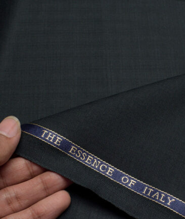 Georgia Gullini Italy  Checks Polyester Viscose Suiting Fabric (Dark Green)