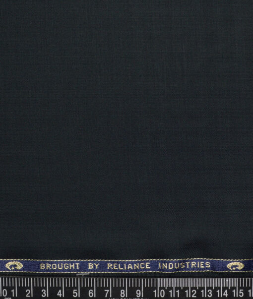 Georgia Gullini Italy  Checks Polyester Viscose Suiting Fabric (Dark Green)