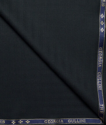 Georgia Gullini Italy  Checks Polyester Viscose Suiting Fabric (Dark Green)