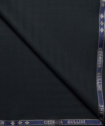 Georgia Gullini Italy  Checks Polyester Viscose Suiting Fabric (Dark Green)