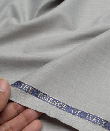 Georgia Gullini Italy  Self Design Polyester Viscose Suiting Fabric (Light Grey)