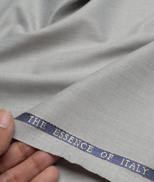 Georgia Gullini Italy  Self Design Polyester Viscose Suiting Fabric (Light Grey)