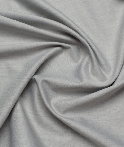Georgia Gullini Italy  Self Design Polyester Viscose Suiting Fabric (Light Grey)