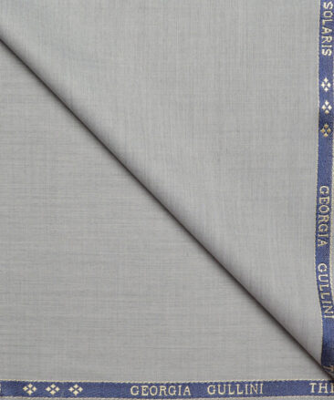 Georgia Gullini Italy  Self Design Polyester Viscose Suiting Fabric (Light Grey)