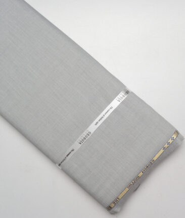 Georgia Gullini Italy  Self Design Polyester Viscose Suiting Fabric (Light Grey)