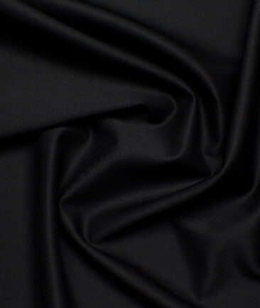 Georgia Gullini Italy Super 100's Solids 30% Merino Wool Suiting Fabric (Black)
