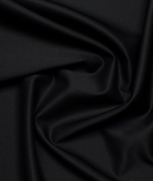 Georgia Gullini Italy Super 100's Solids 30% Merino Wool Suiting Fabric (Black)