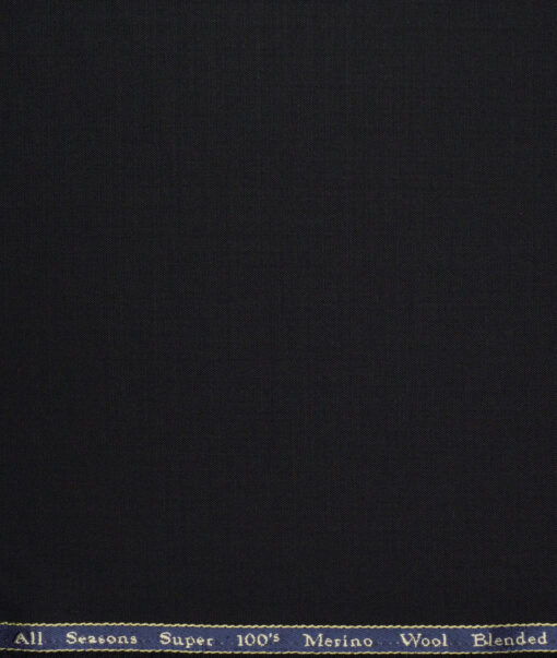 Georgia Gullini Italy Super 100's Solids 30% Merino Wool Suiting Fabric (Black)