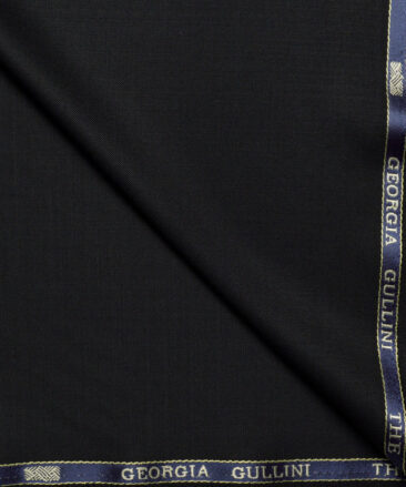 Georgia Gullini Italy Super 100's Solids 30% Merino Wool Suiting Fabric (Black)