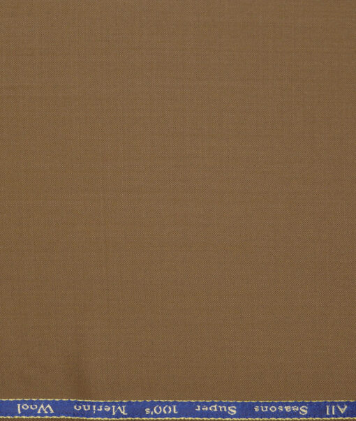 Georgia Gullini Italy Super 100's Solids 30% Merino Wool Suiting Fabric (Cocoa Brown)