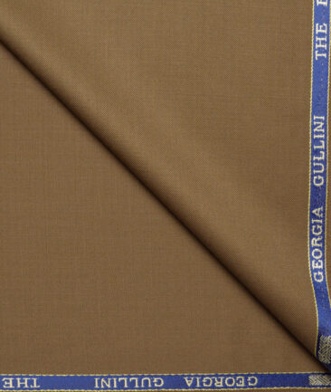 Georgia Gullini Italy Super 100's Solids 30% Merino Wool Suiting Fabric (Cocoa Brown)