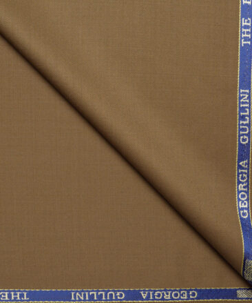 Georgia Gullini Italy Super 100's Solids 30% Merino Wool Suiting Fabric (Cocoa Brown)