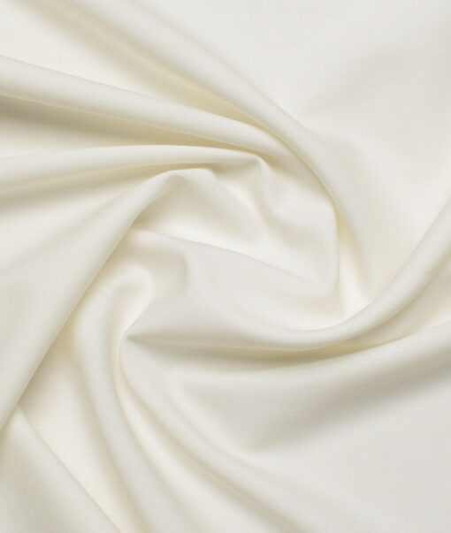 Georgia Gullini Italy Super 100's Solids 30% Merino Wool Suiting Fabric (Cream)