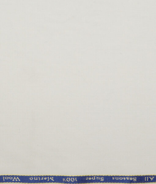 Georgia Gullini Italy Super 100's Solids 30% Merino Wool Suiting Fabric (Cream)