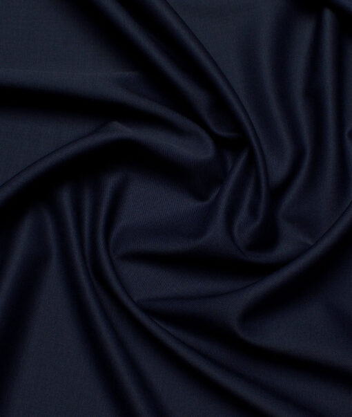 Georgia Gullini Italy Super 100's Solids 30% Merino Wool Suiting Fabric (Dark Blue)