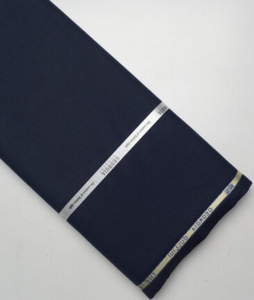 Georgia Gullini Italy Super 100's Solids 30% Merino Wool Suiting Fabric (Dark Blue)