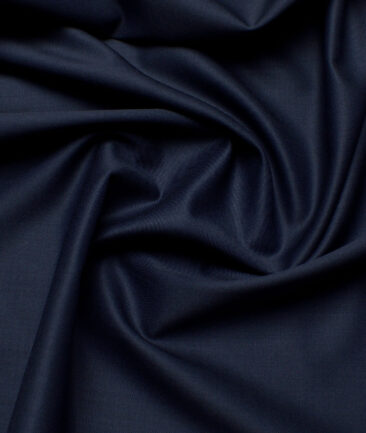 Georgia Gullini Italy Super 110's Solids 45% Merino Wool Suiting Fabric (Blue)