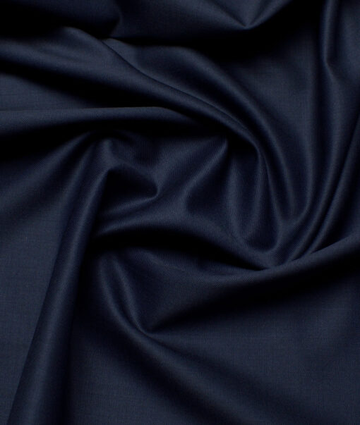 Georgia Gullini Italy Super 110's Solids 45% Merino Wool Suiting Fabric (Blue)