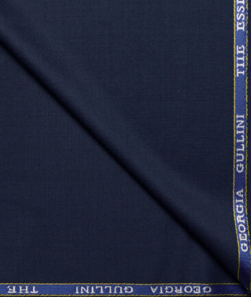 Georgia Gullini Italy Super 110's Solids 45% Merino Wool Suiting Fabric (Blue)