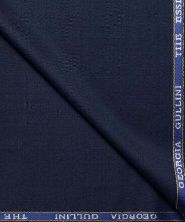 Georgia Gullini Italy Super 110's Solids 45% Merino Wool Suiting Fabric (Blue)