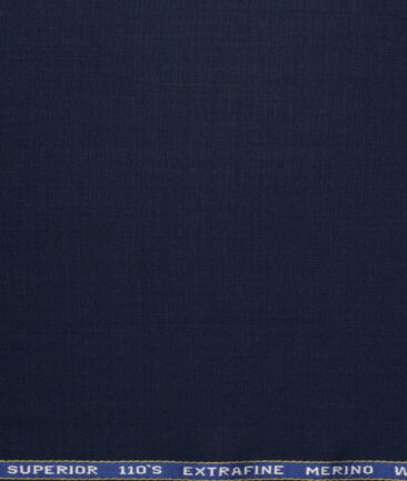 Georgia Gullini Italy Super 110's Solids 45% Merino Wool Suiting Fabric (Dark Blue)