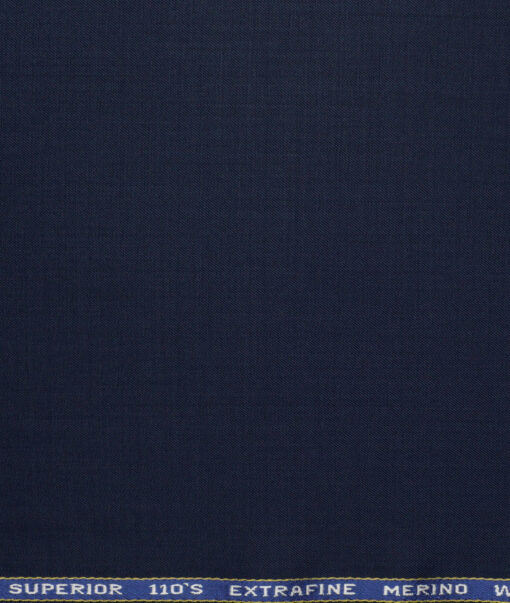 Georgia Gullini Italy Super 110's Solids 45% Merino Wool Suiting Fabric (Dark Blue)