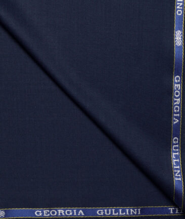 Georgia Gullini Italy Super 110's Solids 45% Merino Wool Suiting Fabric (Dark Blue)