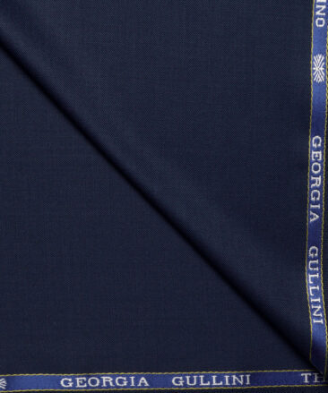 Georgia Gullini Italy Super 110's Solids 45% Merino Wool Suiting Fabric (Dark Blue)