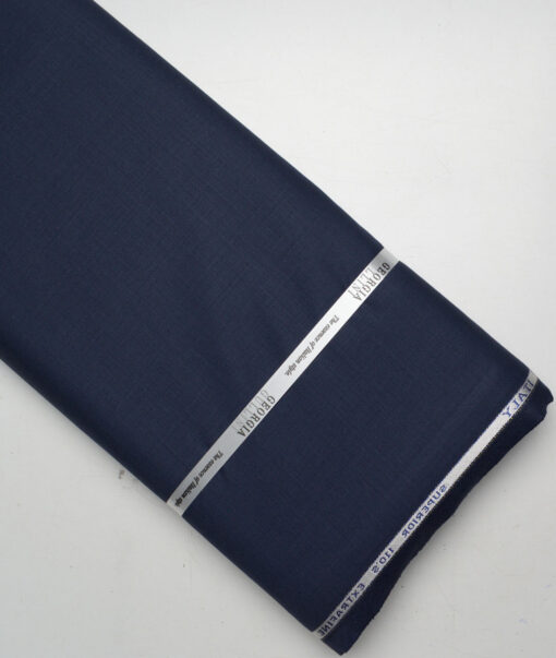 Georgia Gullini Italy Super 110's Solids 45% Merino Wool Suiting Fabric (Dark Blue)