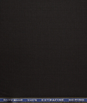 Georgia Gullini Italy Super 110's Solids 45% Merino Wool Suiting Fabric (Dark Brown)