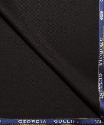 Georgia Gullini Italy Super 110's Solids 45% Merino Wool Suiting Fabric (Dark Brown)