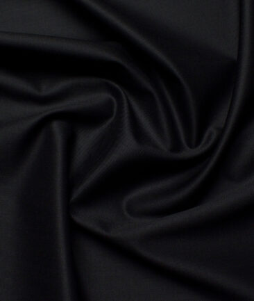 Georgia Gullini Italy Super 110's Solids 45% Merino Wool Suiting Fabric (Jet Black)