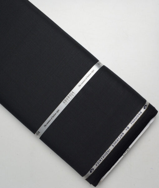 Georgia Gullini Italy Super 110's Solids 45% Merino Wool Suiting Fabric (Jet Black)