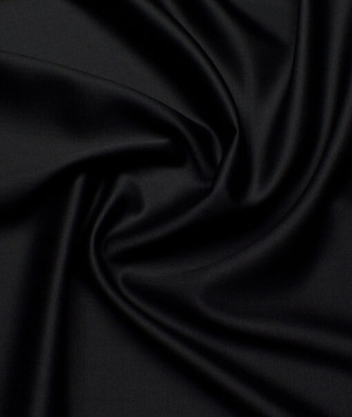 Georgia Gullini Italy Super 120's Solids 30% Merino Wool Suiting Fabric (Black)