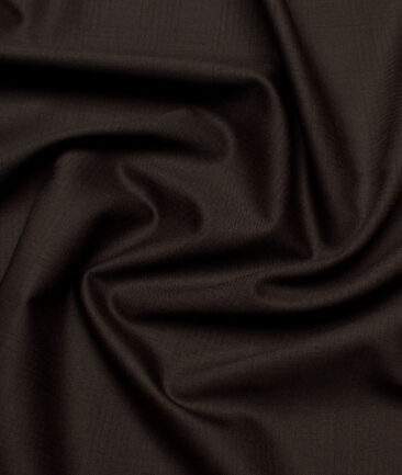 Georgia Gullini Italy Super 120's Checks 30% Merino Wool Suiting Fabric (Dark Brown)