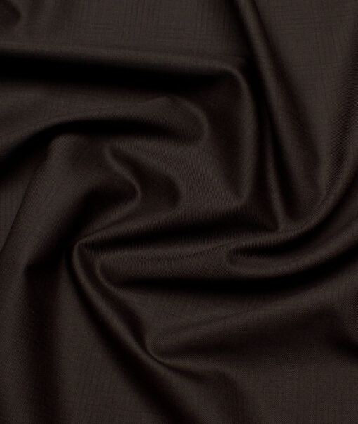 Georgia Gullini Italy Super 120's Checks 30% Merino Wool Suiting Fabric (Dark Brown)
