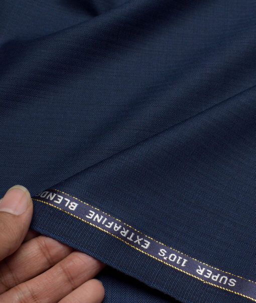 Georgia Gullini Italy Super 110's Striped 45% Merino Wool Suiting Fabric (Dark Royal Blue)