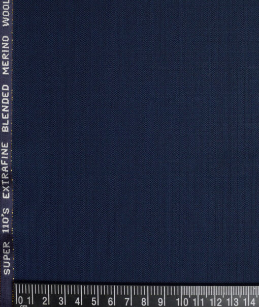 Georgia Gullini Italy Super 110's Striped 45% Merino Wool Suiting Fabric (Dark Royal Blue)