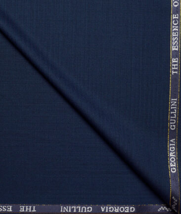 Georgia Gullini Italy Super 110's Striped 45% Merino Wool Suiting Fabric (Dark Royal Blue)